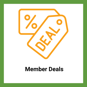 an icon with price tags with "Member Deals"