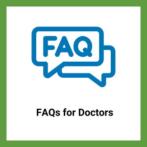 an FAQ icon with "FAQs for Doctors