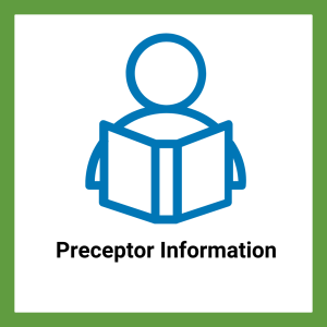 An icon showing someone behind a book with "Preceptor Information"