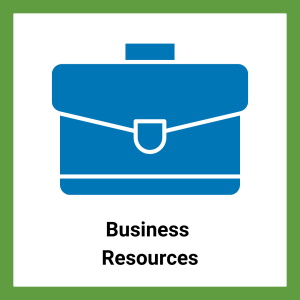 A photo of a briefcase with "Business Resources"