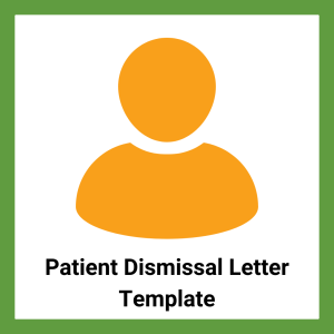 An icon of a person with "Patient Dismissal Letter Template"