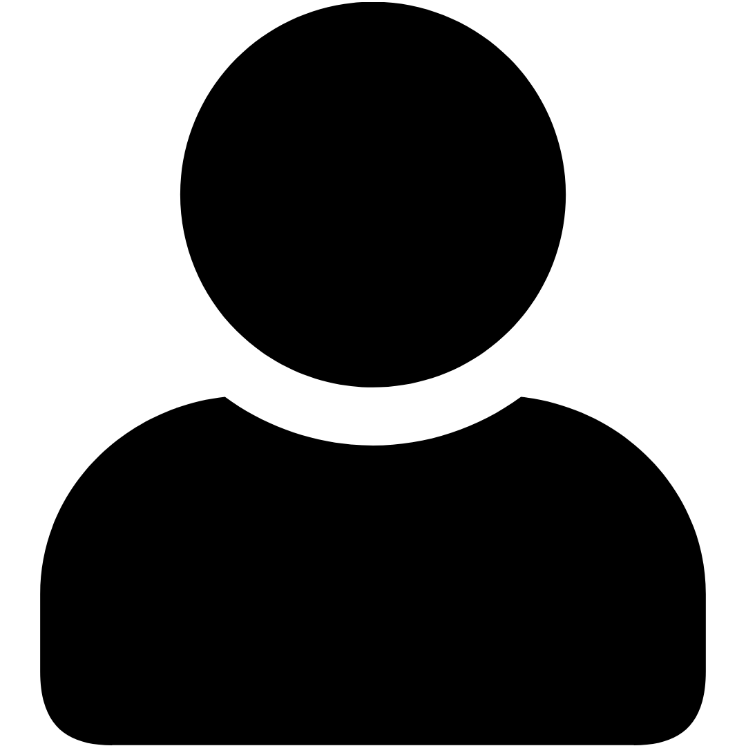 A silhouette of a person in black.